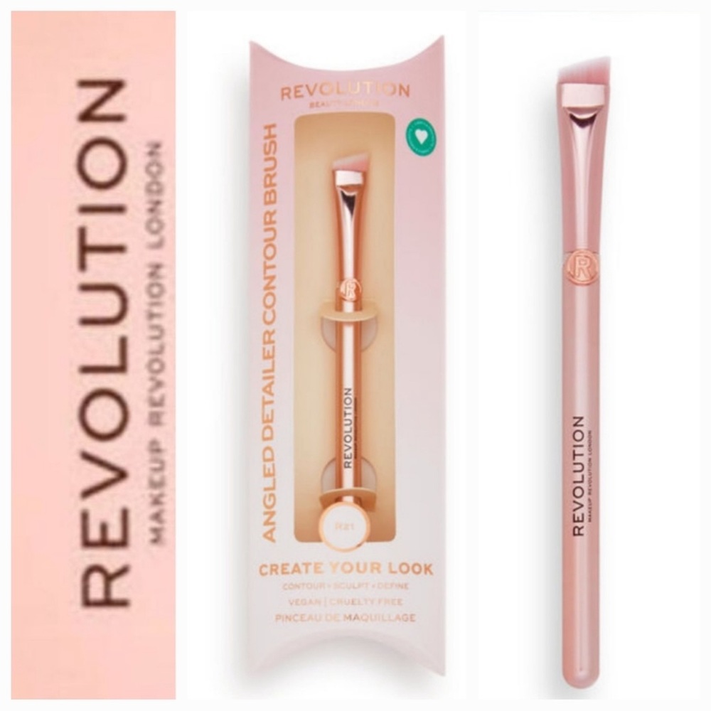 REVOLUTION BEAUTY LONDON Angled Detailer Contour Brush R21